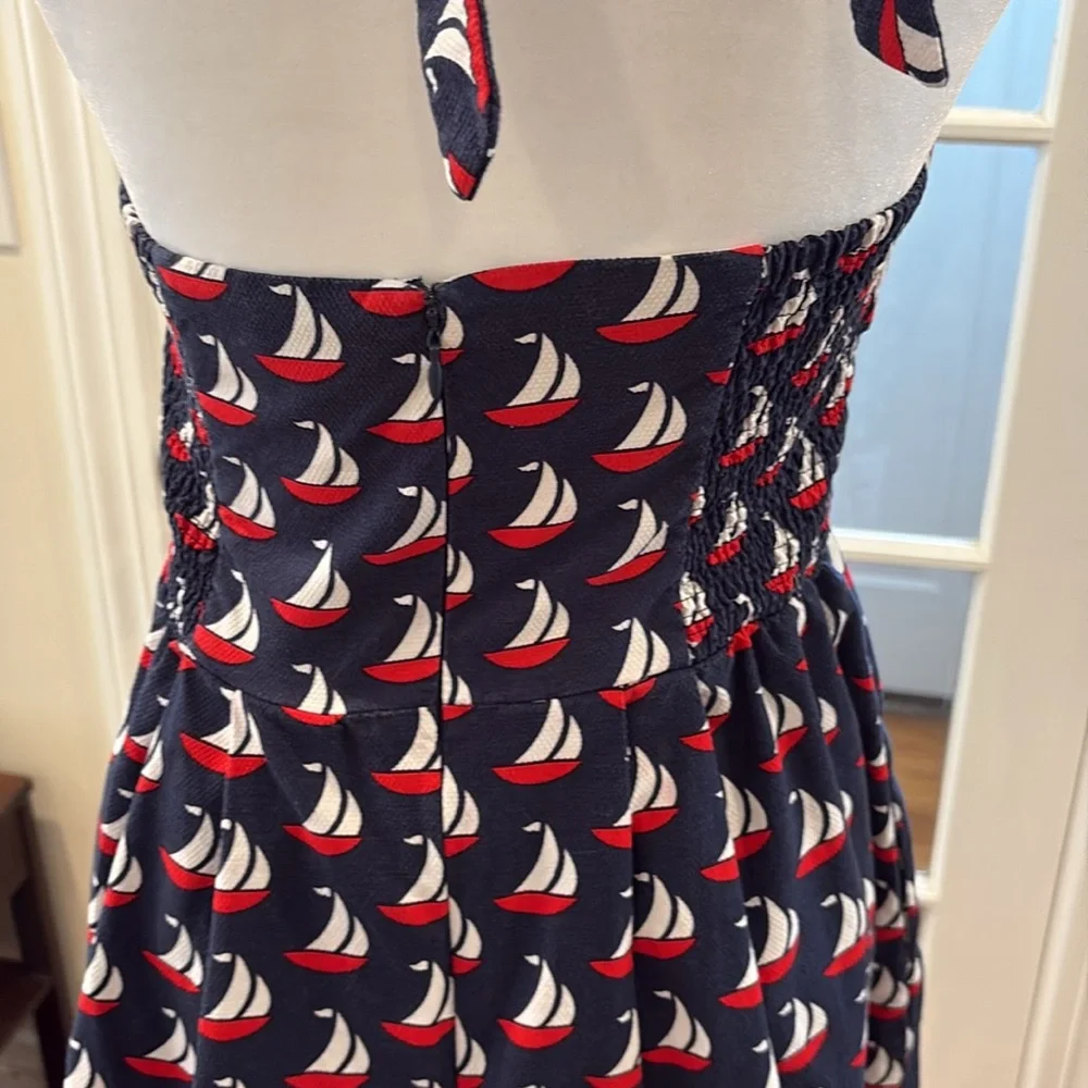 Anthropologie Postmark Windward Halter Dress w/ Nautical Theme. Size 4. - Picture 8 of 13